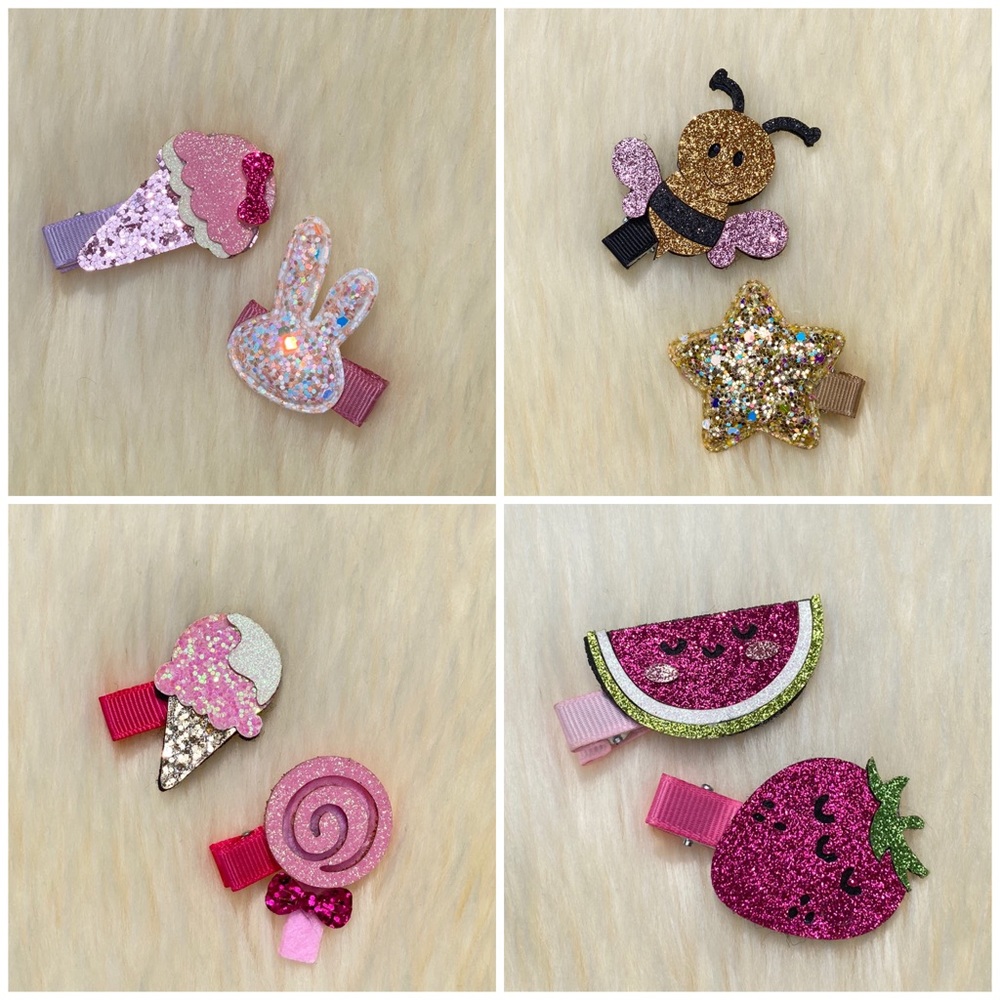 Girl Hair Clips Handmade Bundle